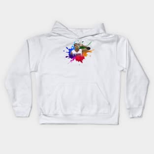 ALLEN IVERSON WITH COLOR SPLASH PAINTING Kids Hoodie